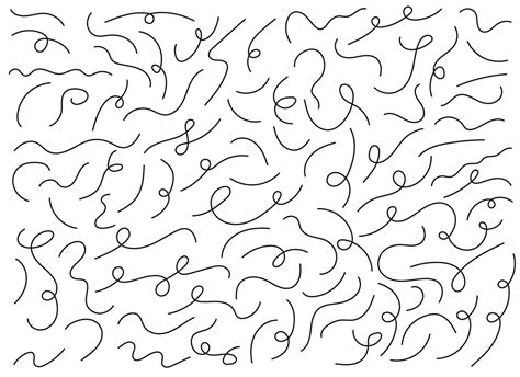 Hand drawn curved line shape. Curved line icon collection. Vector ...