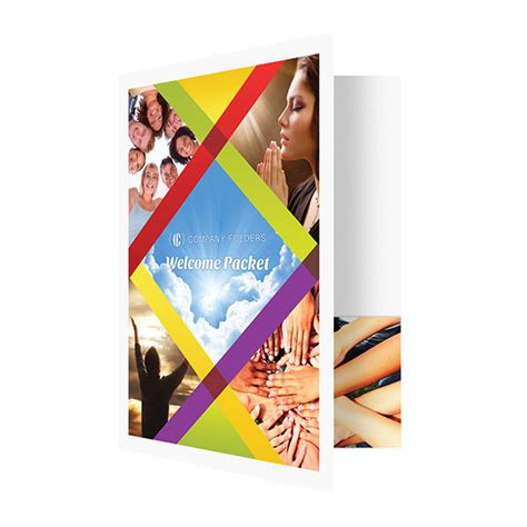 Folder Template: Colorful Church Welcome Packet Folder Design