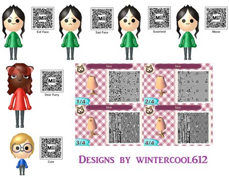 Mii and Animal Crossing: New Leaf QR Codes by wintercool612 on DeviantArt