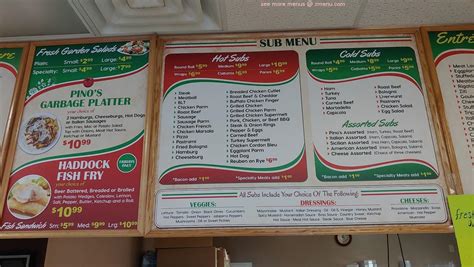 Online Menu of Pinos Deli & Subs Restaurant, Rochester, New York, 14626 ...