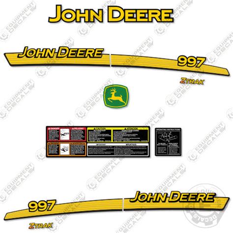 Fits John Deere 997 Decal Kit Mower – Equipment Decals