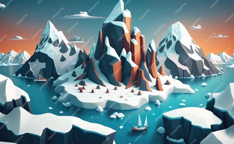 Premium Photo | An arctic cartoon background illustrations for kids cartoon style ai generated