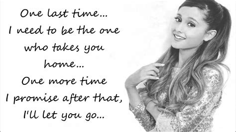 Ariana Grande - One Last Time (Lyrics Video) - YouTube