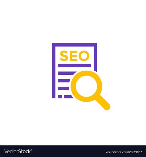 Seo icon on white Royalty Free Vector Image - VectorStock