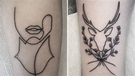 Here are 20 of the coolest tattoos made with a single line | Mashable