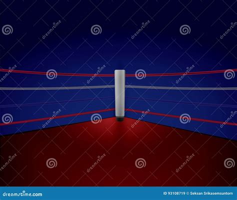 Boxing Ring White Corner stock illustration. Illustration of corner - 93108719