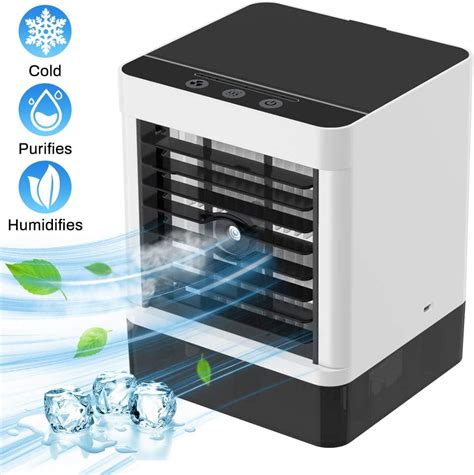 3 Speeds Desktop Cooling Fan 4 in 1 Evaporative Coolers Personal &Portable Air Cooler Humidifier ...