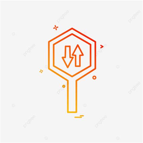 One Way Sign Vector Hd PNG Images, Arrow One Way Road Sign Icon Vector ...