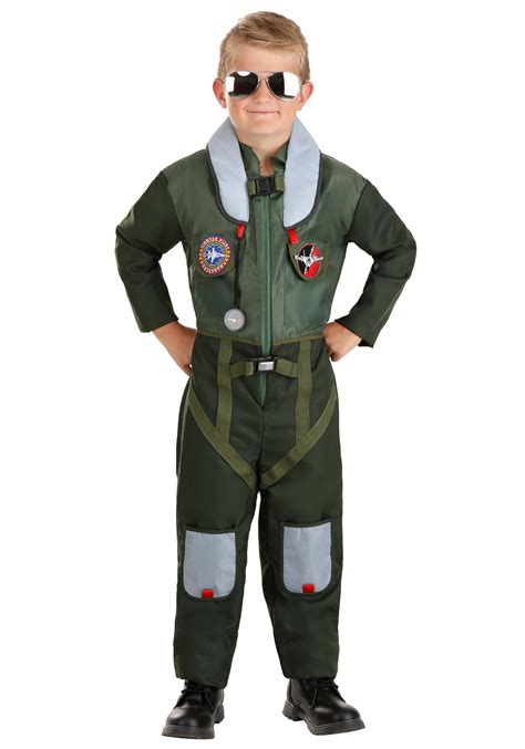 Daring Fighter Pilot Kids Costume