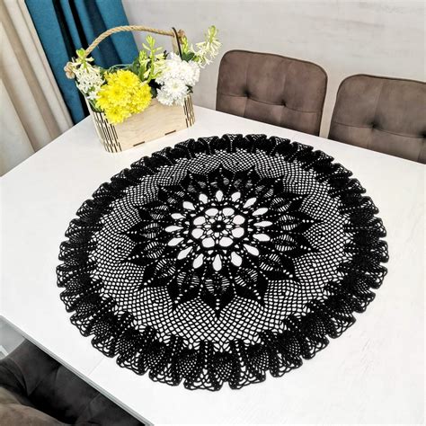 Beautiful Crochet Round Tablecloth for Elegant Dining