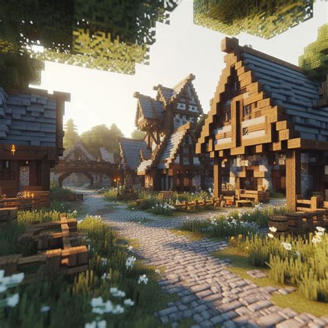 AI Minecraft Medieval Village 3 by JA2H on DeviantArt