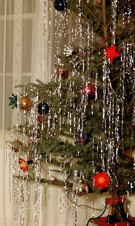 Tinsel On A Christmas Tree