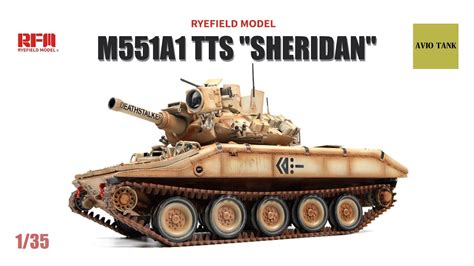 M551 A1 TTS "SHERIDAN" -MODEL KIT RYEFIELD MODEL - 1/35 - TANK MODEL. - YouTube