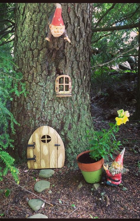 Gnome garden, Fairy tree houses, Fairy garden diy