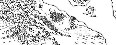 Black and White Overland Map - Free Fantasy Maps