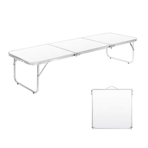 Moosinily Folding Table 4Ft Portable Picnic Table Low Beach Table Lightweight Aluminum Camping ...