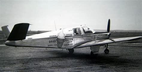 transpress nz: Beechcraft Bonanza aircraft of Dairy Queen, 1950s