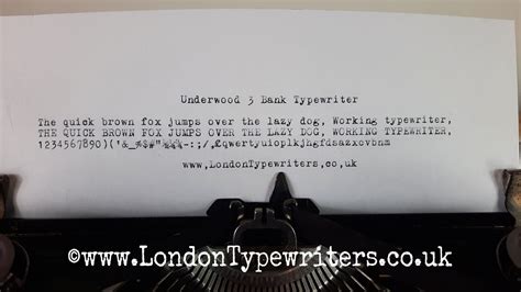 Working 1924 Underwood 3 Bank Typewriter - New Ribbon, Case - Made In USA - London Typewriters