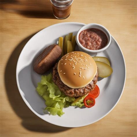 Premium AI Image | Americas national dish hamburger closeup image ai ...