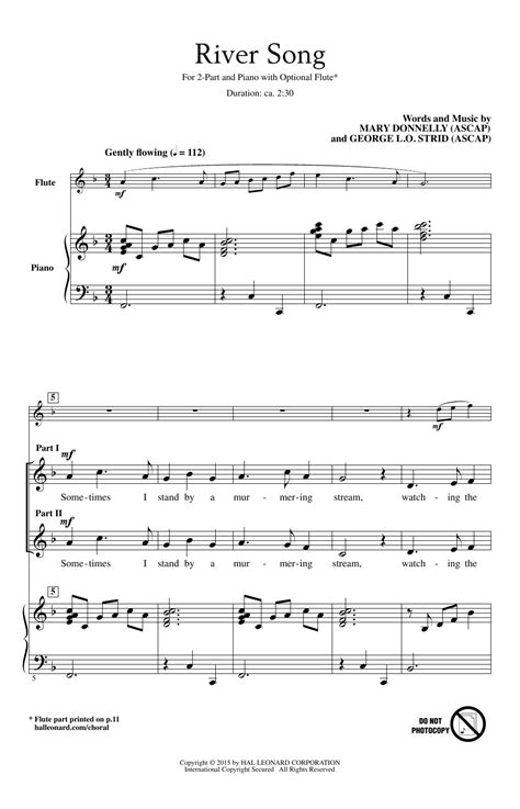 River Song Sheet Music | Mary Donnelly | 2-Part Choir