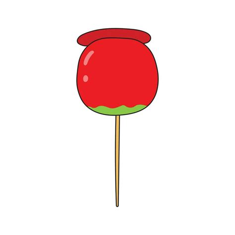 Kids drawing Cartoon Vector illustration apple candy Isolated on White Background 35229978 ...