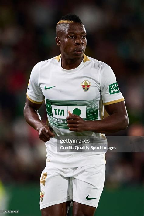 Helibelton Palacios of Elche CF looks on during the LaLiga Santander... News Photo - Getty Images