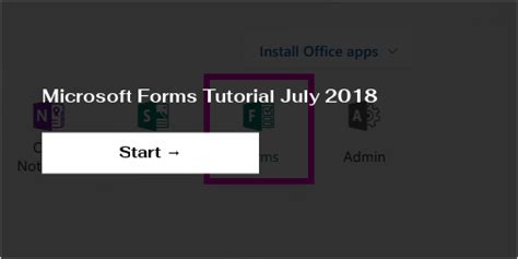 Microsoft Forms Tutorial July 2018