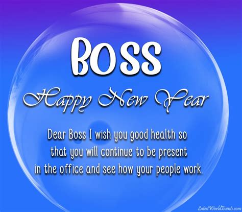 Happy New Year Wishes For Boss - Latest World Events