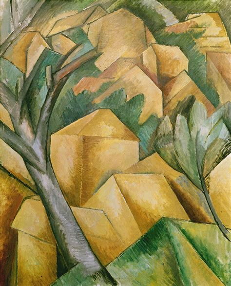 Houses Estaque 1908 by Georges Braque | Oil Painting Reproduction