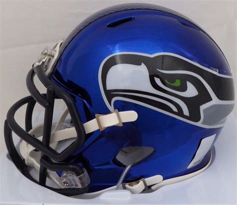 Russell Wilson Autographed Signed Seattle Seahawks Blue Chrome Speed ...