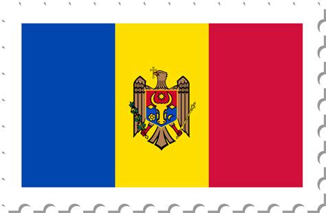 Moldova flag postage stamp. 11659149 PNG