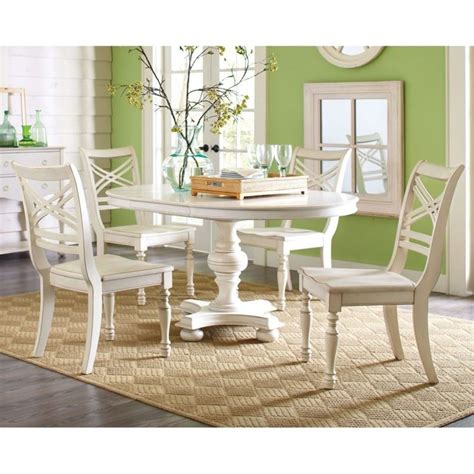 Round White Kitchen Table Sets | Oval table dining, Round dining table ...