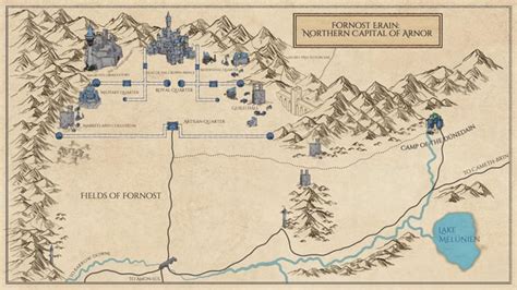 Fornost-Erain: Northern Capital of Arnor. Map for a hybrid MERP/AIME ...