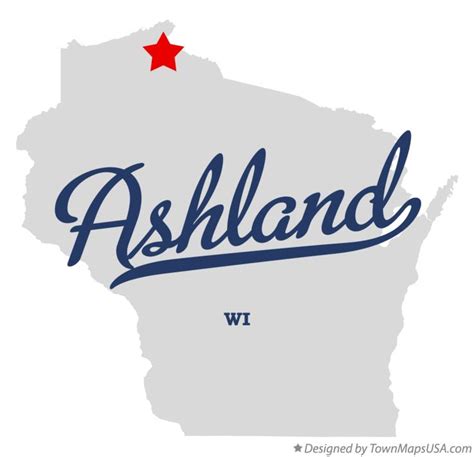 Map of Ashland, WI, Wisconsin