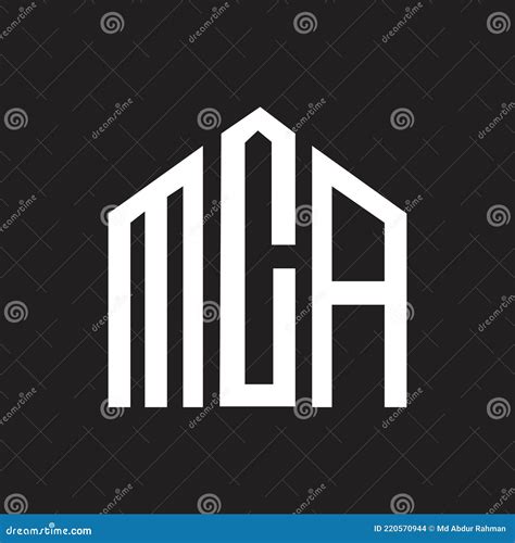 MCA Letter Logo Design on Black Background.MCA Creative Initials Letter ...