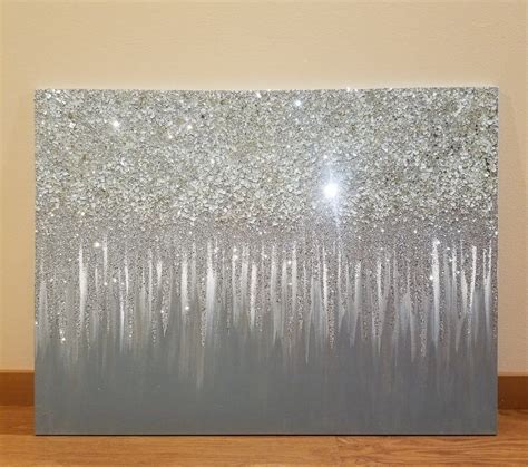 Original Gray and Silver Raindrops Glitter Wall - Etsy.de | Glitter wall, Glitter wall art ...