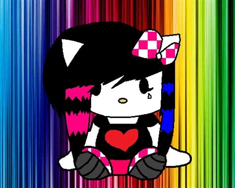 Emo Scene Hello Kitty by xXRawrO3OXx on DeviantArt