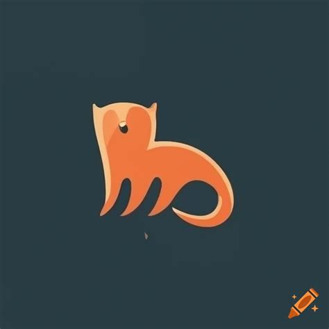 Minimalist design of a mongoose logo