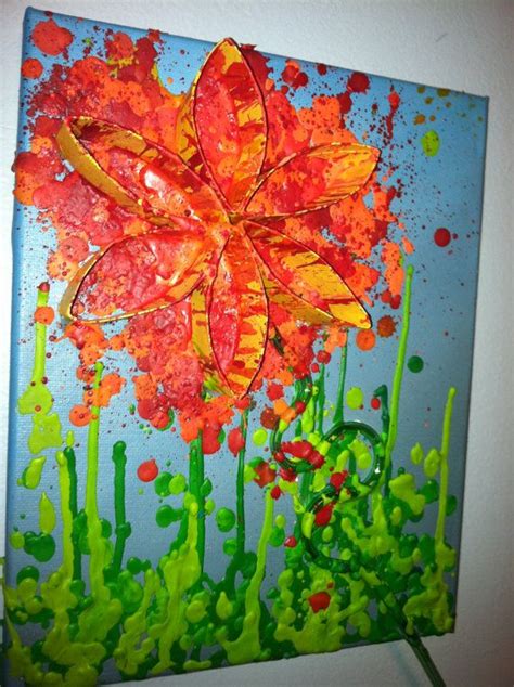 Flower Crayon Art | Crayon art, Art for kids, Crafts