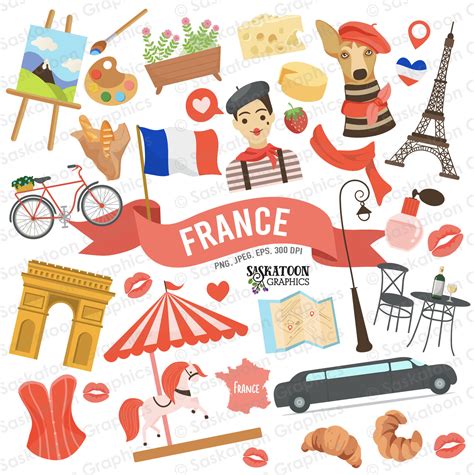 France Travel Clip Art French Flag World Culture European Continent ...