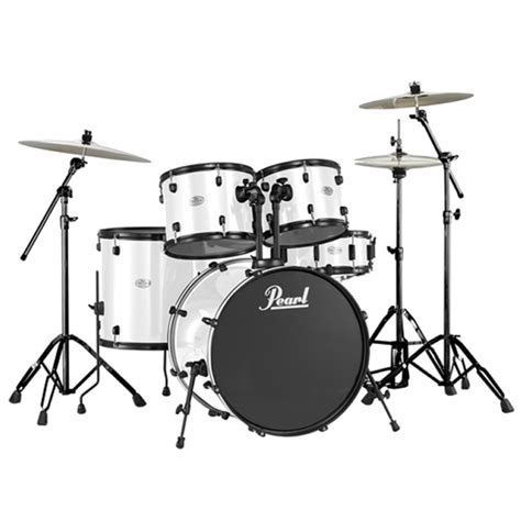 Pearl FZ725 Forum Drum Kit, Black H/W, Pure White at Gear4music