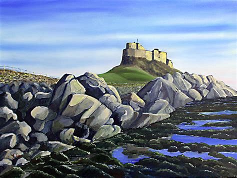 Lindisfarne Castle Painting by John Cox - Fine Art America