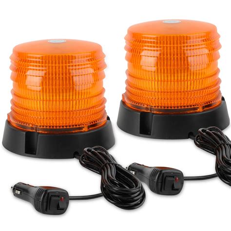 Buy ASPL 2pcs LED Warning Flash Beacon Lights, 60 LED Amber Warning ...