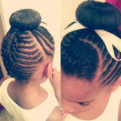 Cornrows In A Bun | blackhairstylecuts.com