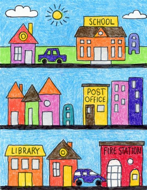 Draw Your Neighborhood · Art Projects for Kids