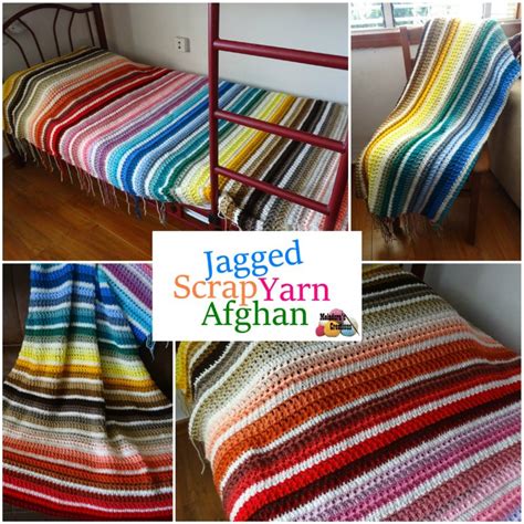 Jagged Scrap Yarn Afghan – Free Crochet pattern – Meladora's Creations