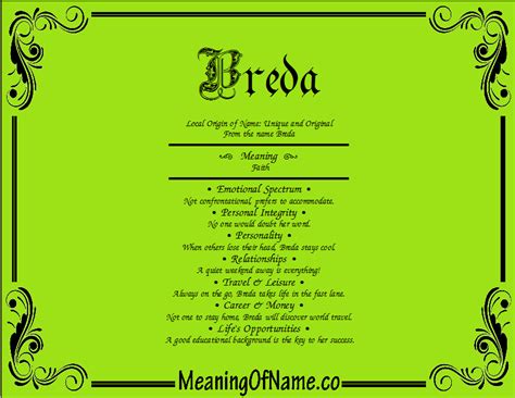 Breda - Meaning of Name