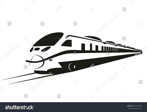 Train Outline Vector Stock Vector 155763476 - Shutterstock