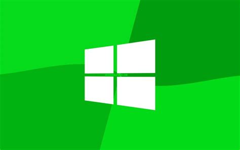 Download wallpapers Windows 10 green logo, 4k, Microsoft logo, minimal, OS, green background ...