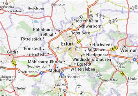 Map of Erfurt - Michelin Erfurt map - ViaMichelin